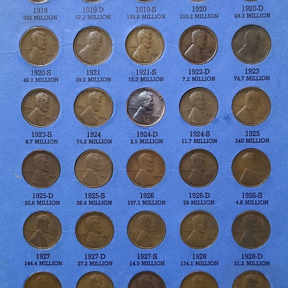 1909-1940 lincoln wheat cent penny ALBUM ONLY ONE COIN MISSING THE 1909 S VDB - Picture 3 of 10